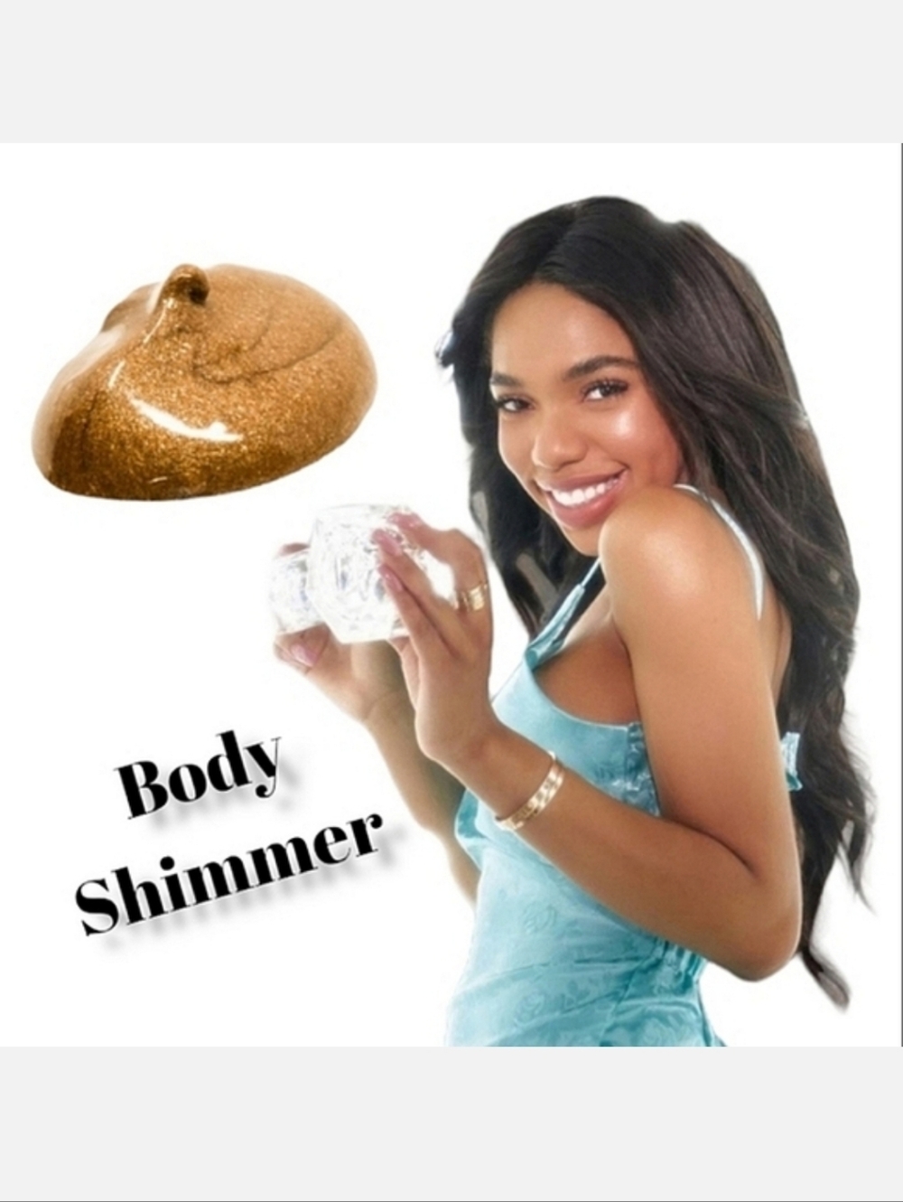 Creme De La Cube Shimmer Body Creme 1.7 oz/50ml NWT